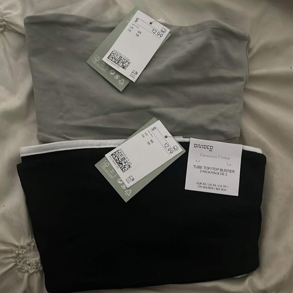 H&M cotton  bandeaus